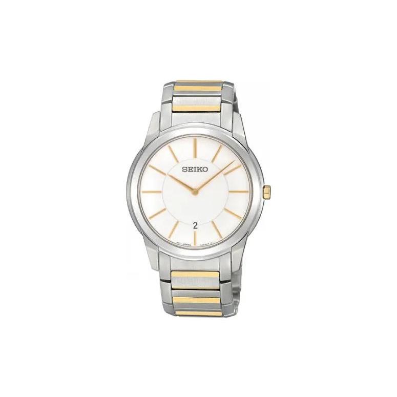SEIKO Quartz Pair Collection 50m Water Resistant Quartz Movement Stainless Steel Strap Watch SKP371J1