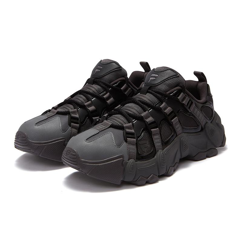 Fila Fusion Exocet Mountain Shoes Fashion Comfortable Durable Low-Top Casual Shoes Men sneaker Black Gray T12M441503FPS