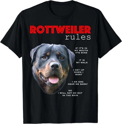 Funny Rules for the Owner of a Rottweiler Tee Gift Dog Unisex T-Shirt