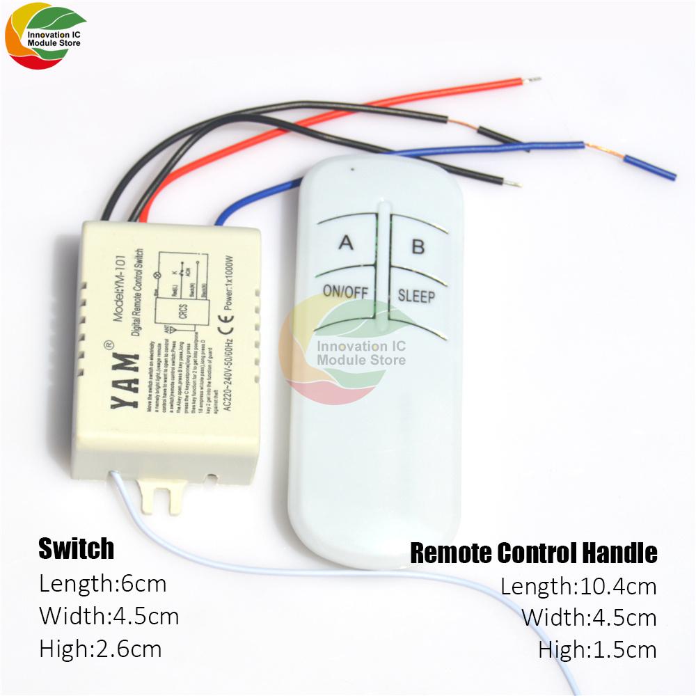 

Diese 433Mhz Wireless Wall Switch Rf 86 Wall Panel Transmitter Safety Switch and AC 110V 220V Relay Interruptor for Light Lamp