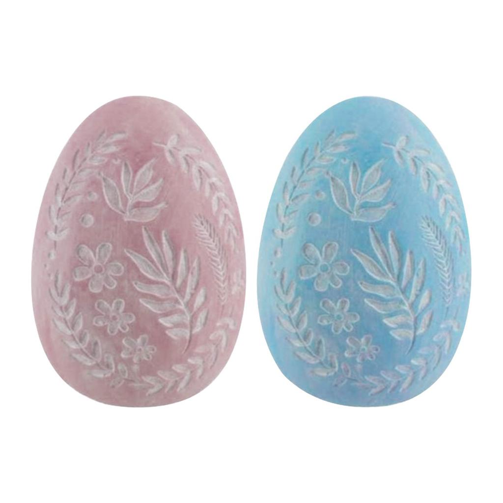 Resin Figurine Artwork Collectible Decoration Easter Egg Statue Easter Sculpture for Indoor Housewarming Desk Bookshelf Cabinet