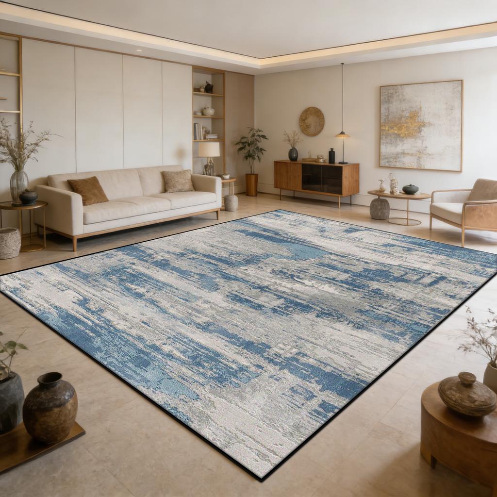 Abstract Decoration Large Area Living Room Rugs Ink Wash Light Luxury Washable Carpet for Bedroom Dining Room Non-slip Foot Mat