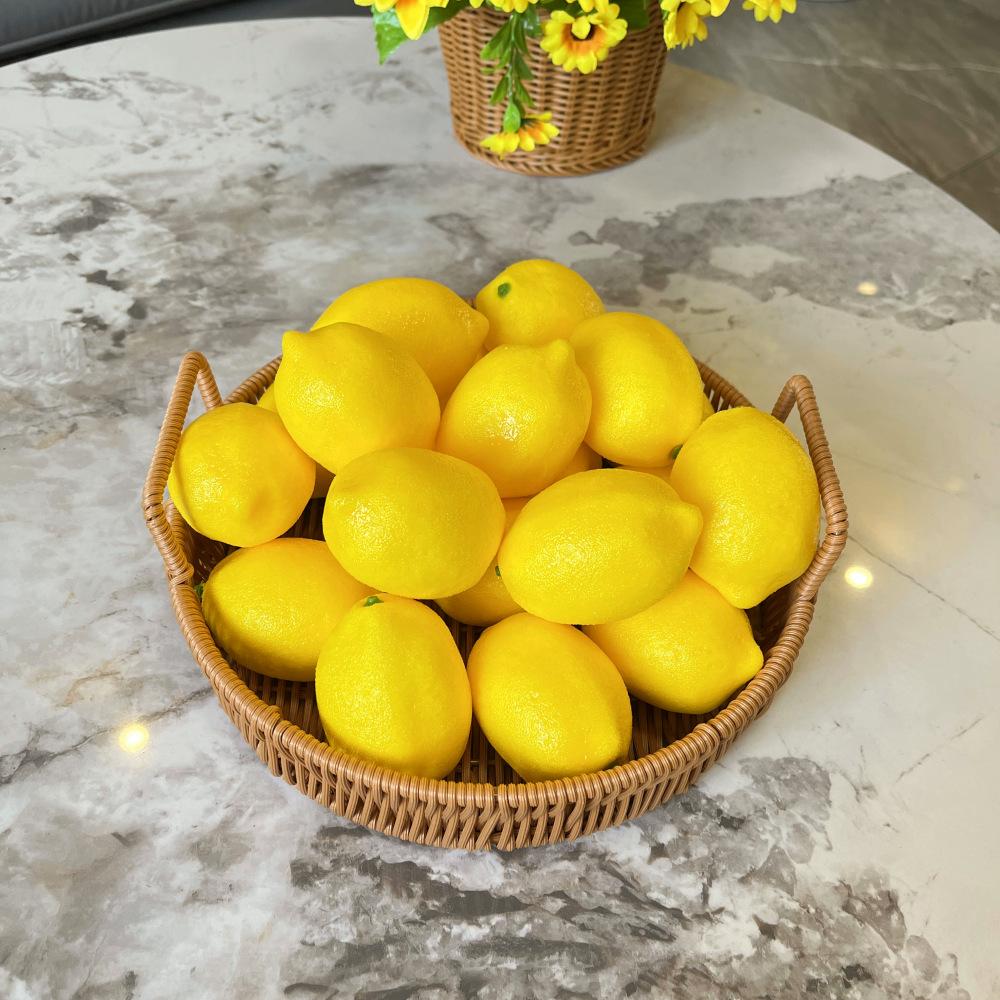 Simulation lemon fake yellow lemon model props decoration-yellow 30 pieces