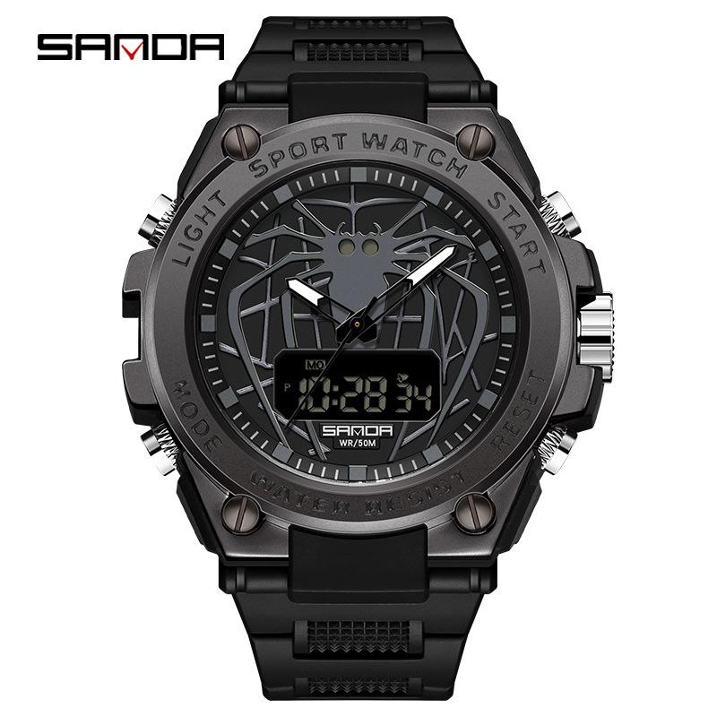 SANDA Business Fashion Trend Watch Luminous Waterproof Personalised Large Dial Watch