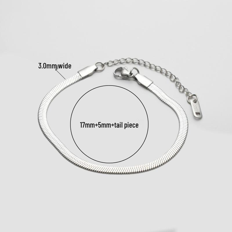 18K Gold-Plated Stainless Steel Blade Necklace, Pendant-Free DIY Plain Chain