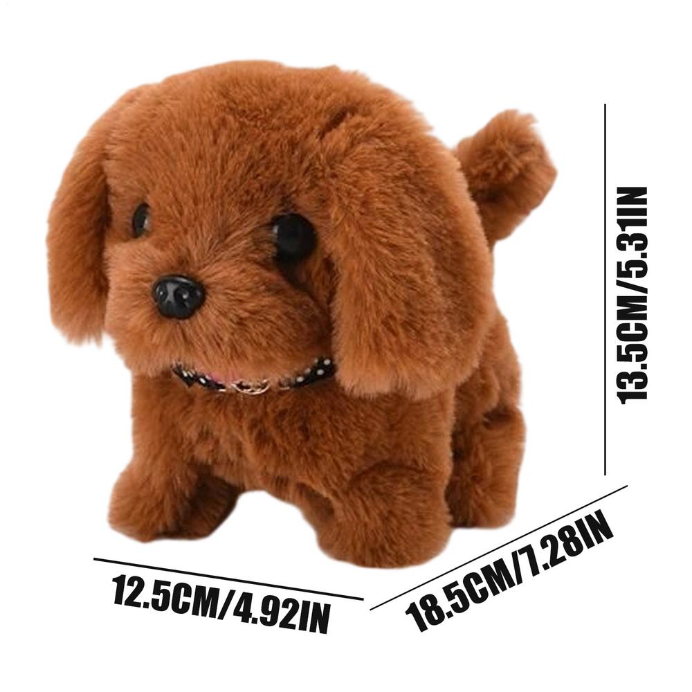 2026 New Simulation Cute Plush Robot Puppy Interactive Walking Simulated Puppy Barking Tail Wagging Puppy Plush Toy Chilren шоколадный