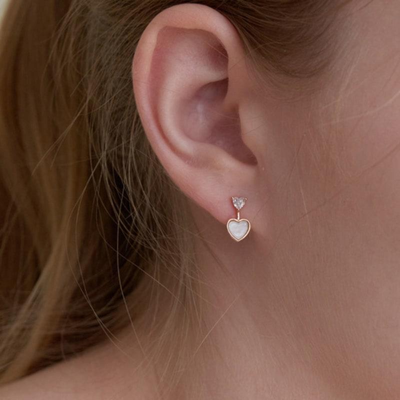 Primaute heart drop earring