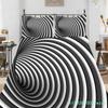 Set Huse Pilote Geometrice Set Lenjerie de Pat Vârtejuri Psihedelice Ochi Microfibră Model Abstract Colorat Husa Pilotă cu Fețe de Pernă