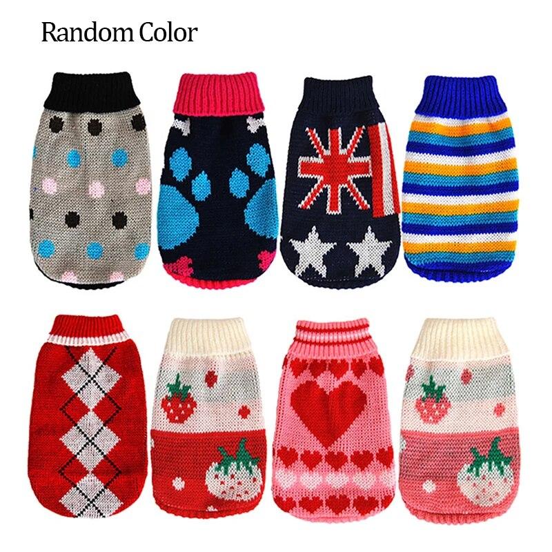 

Вязаный свитер для собак, маленьких, средних и больших собак, вязаное пальто для кошек, одежда для французского бульдога, йоркширского чихуахуа, костюмы Size 4