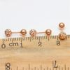 Exquisite Russian 585 Purple Gold Round Bead Earrings, Simple Ins, Small And Versatile, Exquisite Rose Gold-Plated Ear Buckles For Women