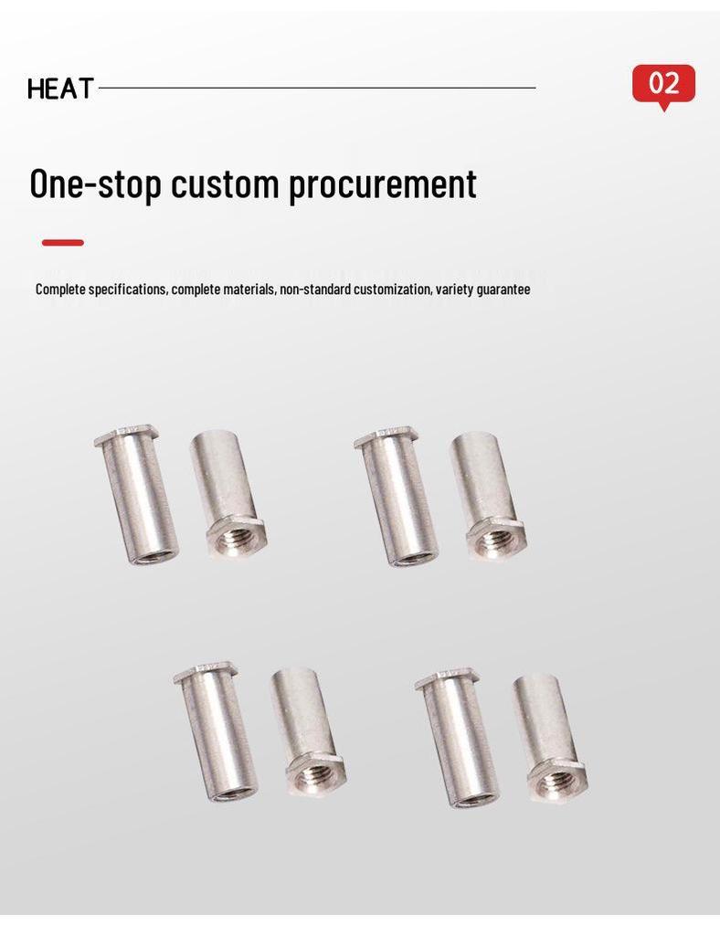 304 Stainless Steel Small OD Through Hole Rivet Stud