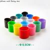 SW 1PC 16 Colors 6.5CM Silicone Cup Cover Stripes Non-slip Heat Insulated For Glass Cup Sleeve 65MM Water Bottle Cup Sleeve