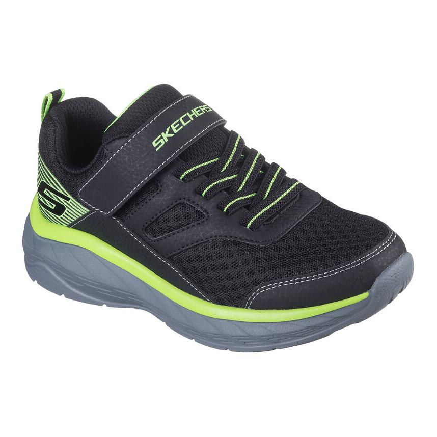 Skechers Kids Boundless Non-Slip Durable Low-Top Running Shoes Kids sneaker Black Green 403718L-BKLM