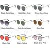 Stylowe Okrągłe Okulary Przeciwsłoneczne Vintage Metalowa Oprawka Ochrona UV Okulary Przeciwsłoneczne Letnie Akcesoria Streetwear dla Kobiet Mężczyzn