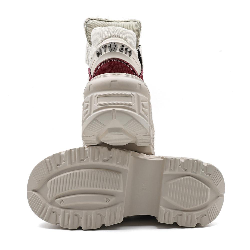 Summer Platform Punk Boots Heightening Muffin Tank Sole Men's and Women's High-top Shoes