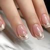 24 Stuks Press-On Nagels • Elegante Afneembare Nagelverlengingen met Jelly Lijm & Nagelknipper