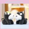 Schnauzer Cute Stuffed Animal Doll Keyring Pendant For Backpack And Car Decor