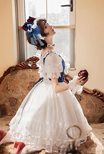 [SRrabbit] Lolita Head Dress, Princess Headband with Red Ribbon, Snow White, Hime Lolita, Gothic Lolita, Sweet Lolita, Cosplay Costume, Halloween