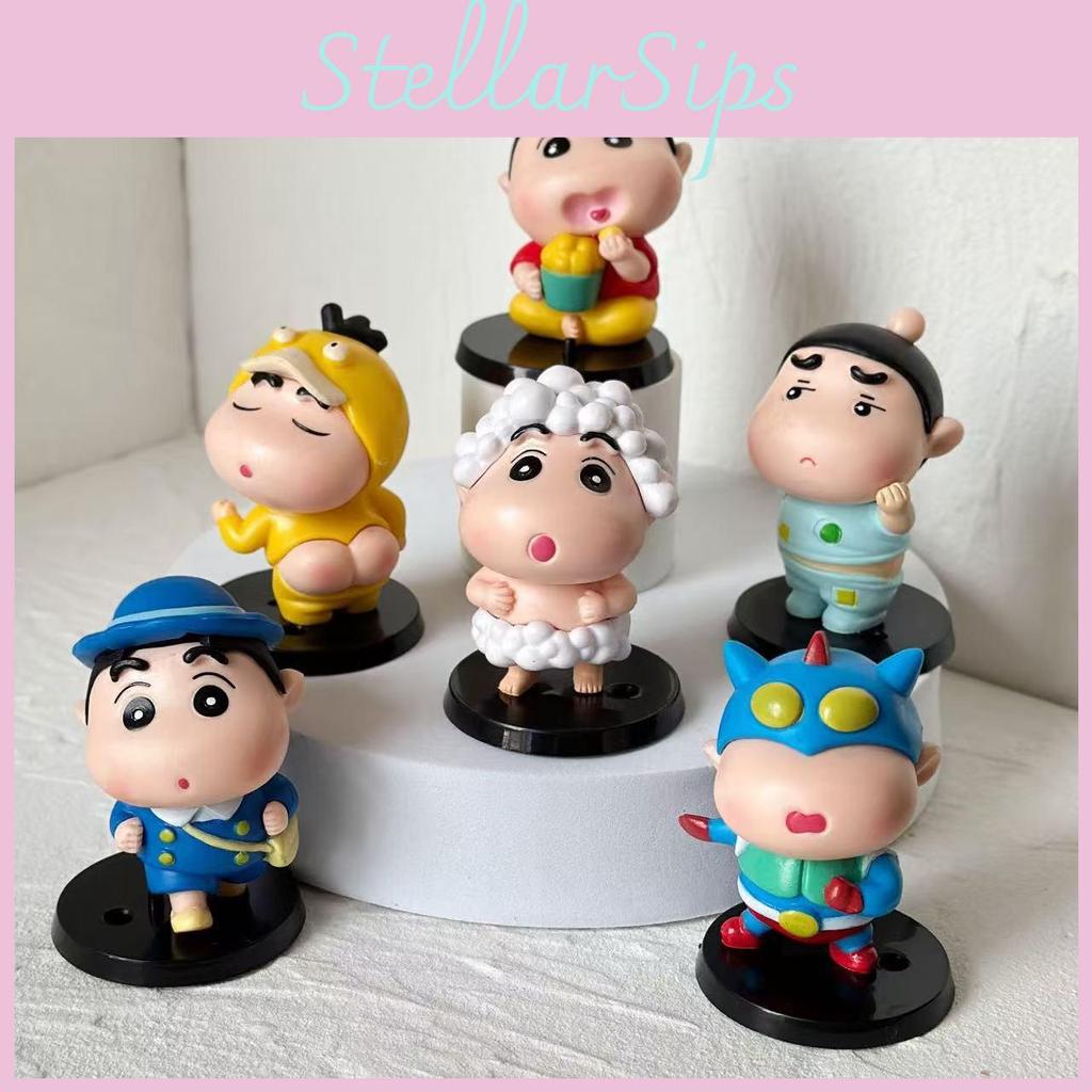 Crayon Shinchan Bubble Little New Pvc Collectible Car Desk Decor For Kids Gift