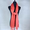 Big Red Club gift print OO embroidery solid color twill cotton shawl scarf extra long high sense