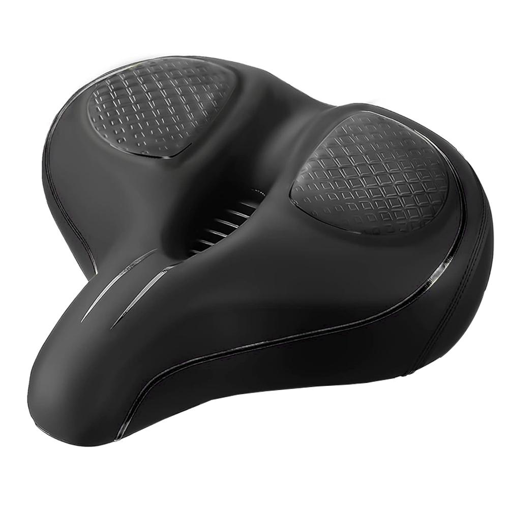 

Oversized Bike Seat Shock Absorption Wide Soft Cushion Bicycle Seat Breathable Hollow Bicycle Saddle Bike Accessories