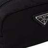 Prada Re-Nylon Enamel Triangle Logo Clutch Unisex Clutch Black 1NS175_R067_F0002