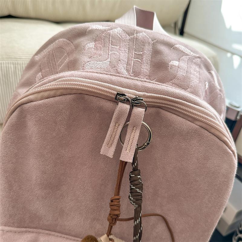 Große Kapazität Schultasche Damen Unifarbener Rucksack Reise Leichter Rucksack