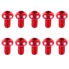 10pcs M3 6-10mm Button Round Head Aluminum Alloy   Hex Socket   Screw   Red 6mm