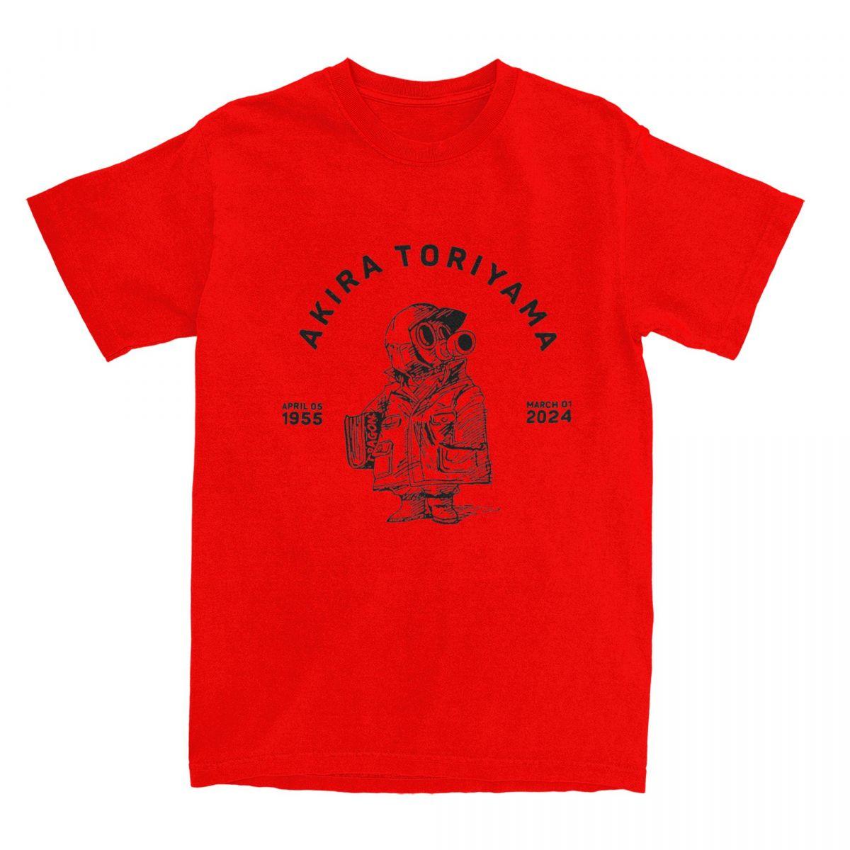 

RIP Akira Toriyama 1955 2024 TShirts Men Cool Pure Cotton Tee Shirt Round Collar Short Sleeve T Shirt Plus Size Clothes S