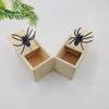 Trick Spider Funny Scare Box Wooden Hidden Box Quality Prank Wooden Scare Box Fun Game Prank Trick Friend Halloween Office Toys