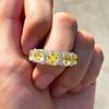 Diamond Ring, Princess Series Quadrilateral Luxury Ring, Exquisite High-End Women'S Ring