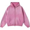 Women's Tie Long Sleeve Zip Up Hoodie Casual Hooded Sweatshirt for Spring Fall