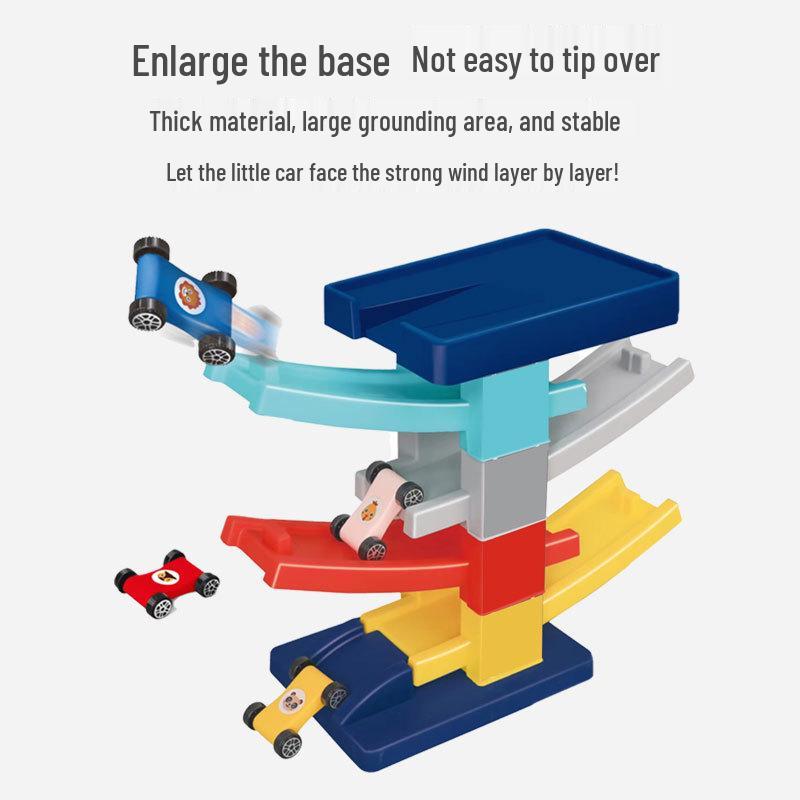 Children's Multi-layer Track & Inertial Car Building Set