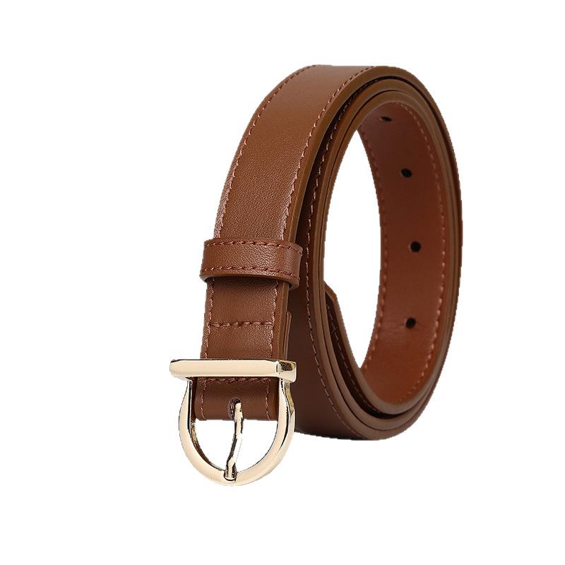 Simple And Fashionable Versatile Pin Buckle Belt, Women'S Light Luxury High-End Belt, Women'S Korean Version Of Trend Minimalist Casual Pants Belt