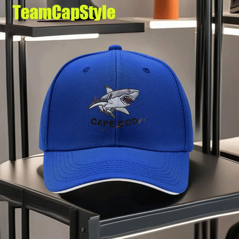 Shark Cod Printing Baseball Cap Polyester Outdoor Breathable Unisex Adults Adjustable Cap