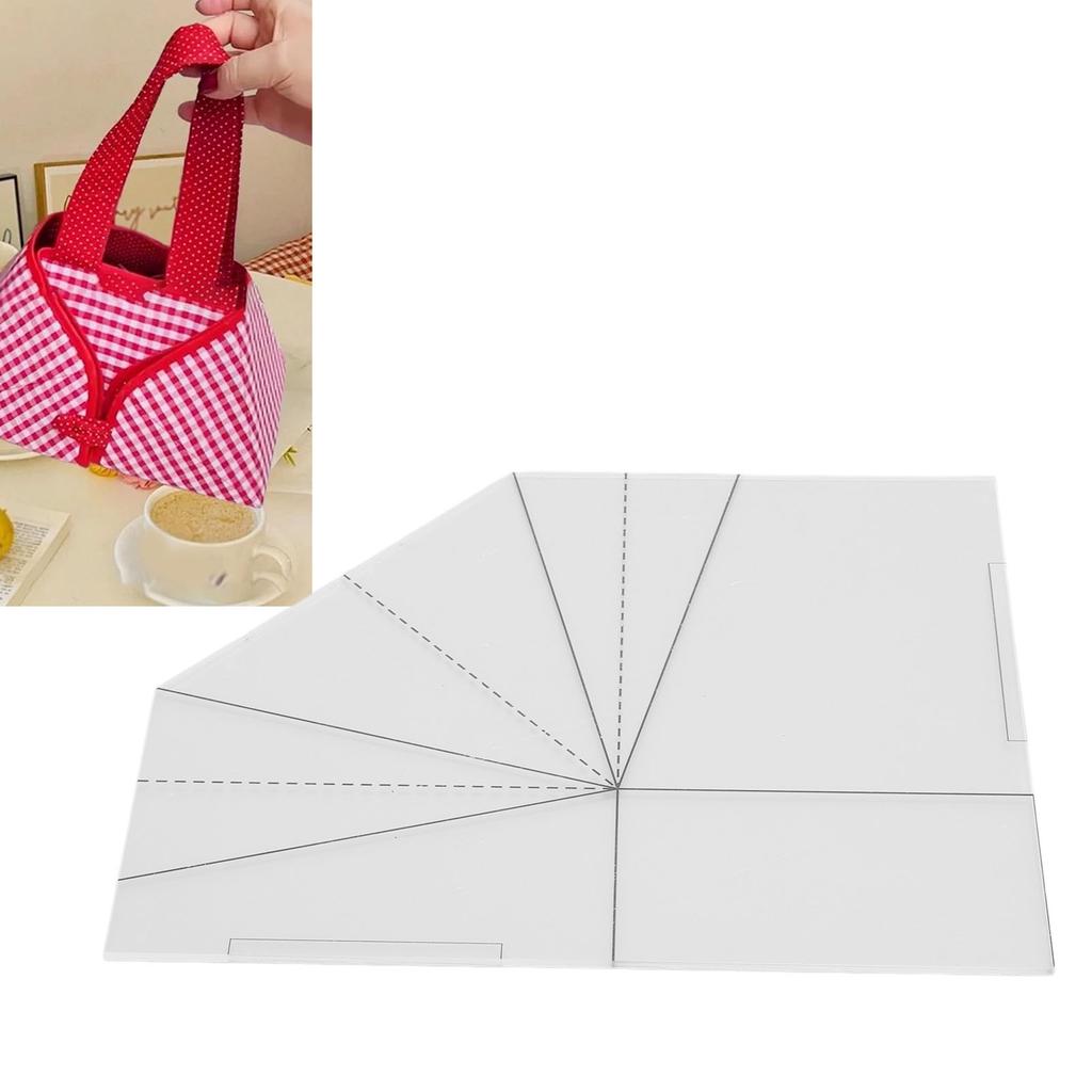Foldable Food Basket Sew Template Acrylic Transparent Handbag Sewing Template Sewing Ruler