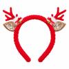 Snowflake Reindeer Antlers Headband Plush Xmas Headwear Atmosphere Christmas Headband  New Year