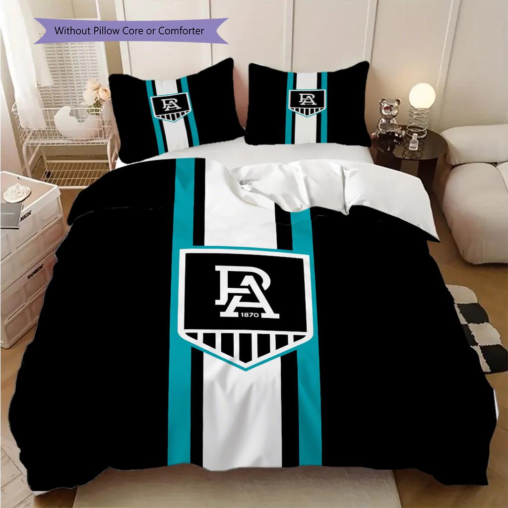 Set Copripiumino Trapuntato Port Adelaide Federa Decorazione per la Casa Regalo di Compleanno (1 * copripiumino + 2 * federa, senza nucleo)