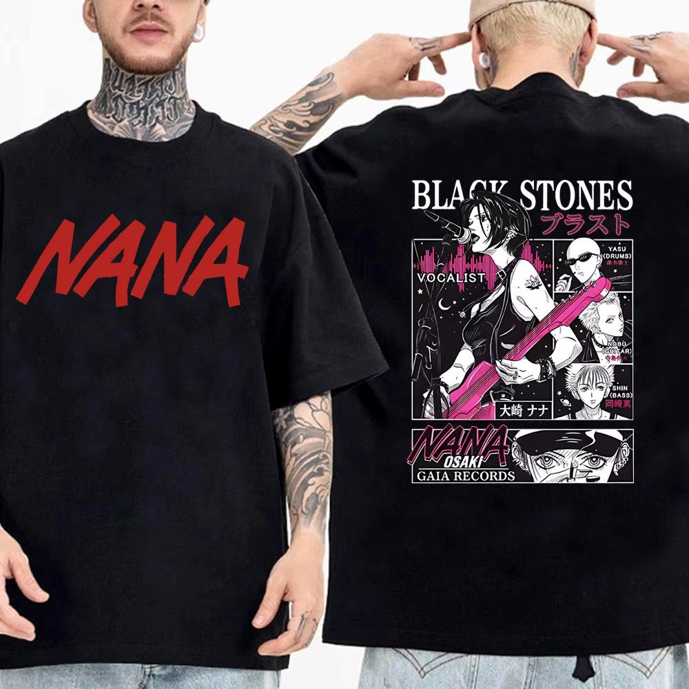 Anime Nana Osaki Printed Cartoon Anime T-Shirt Men's Short Sleeve Cotton High Quality Harajuku Streetwear Fashion Men's T-Shirt