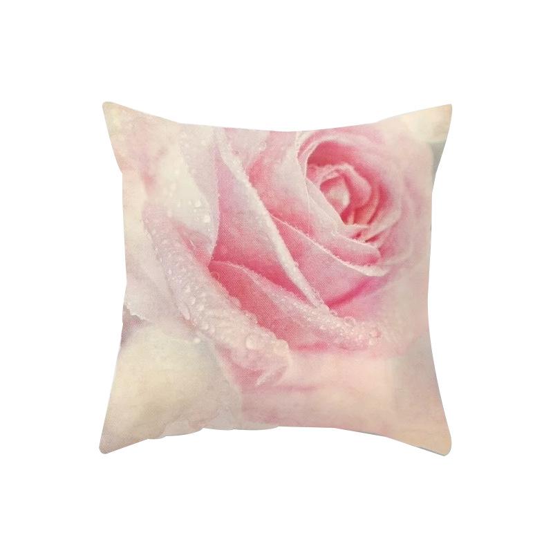 New American Rose Pillowcase Home Sofa Pillow Cushion Cover Soft