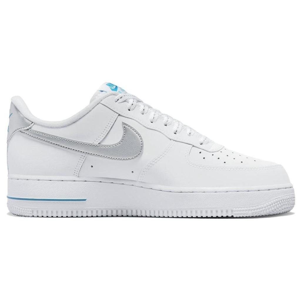 Nike Air Force 1 07 White Laser Blue Men Sneakers Metallic-Silver DR0142-100