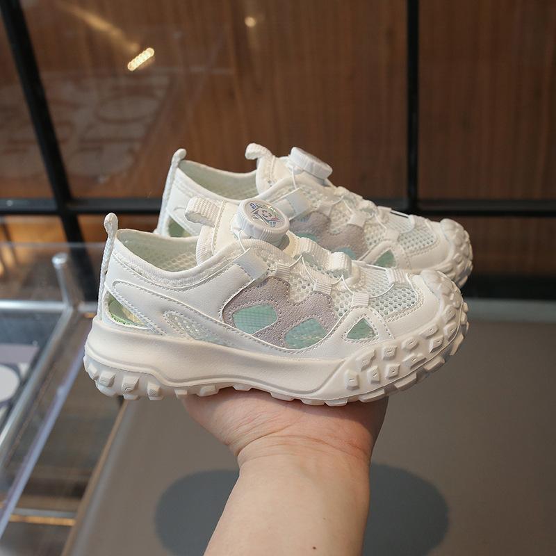 Boys' sports shoes, new summer model, children's hollow mesh shoes, breathable mesh dad-style sneakers for older kids