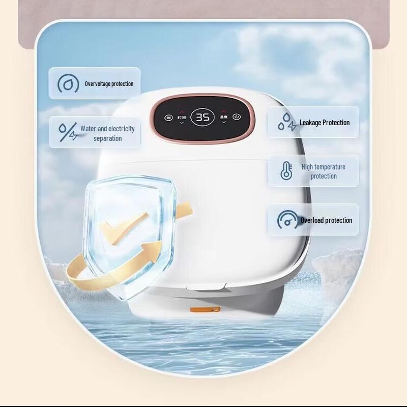 Misida MS-Z91 Faltbarer beheizbarer Fußbad-Massager CN-Stecker (Adapter enthalten)