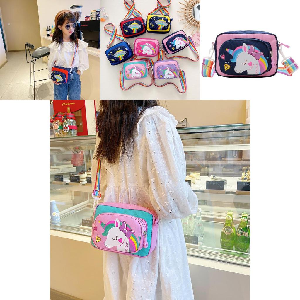 Adorable Cartoon Kids Shoulder Bag Breathable Durable Oxford Cloth Cute Accessory