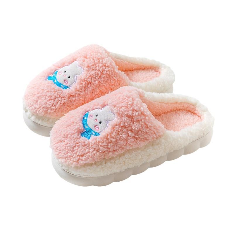 Baumwollpantoffeln Damen Frühling und Herbst Winter Hausgebrauch Indoor rutschfest Zuhause Wärme Winter Plüsch Herren Anpassung