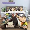Naruto Anime Muster Bettwäsche Heimdekoration Geburtstagsgeschenk (1 Bettbezug + 2 Kissenbezüge, ohne Füllung)