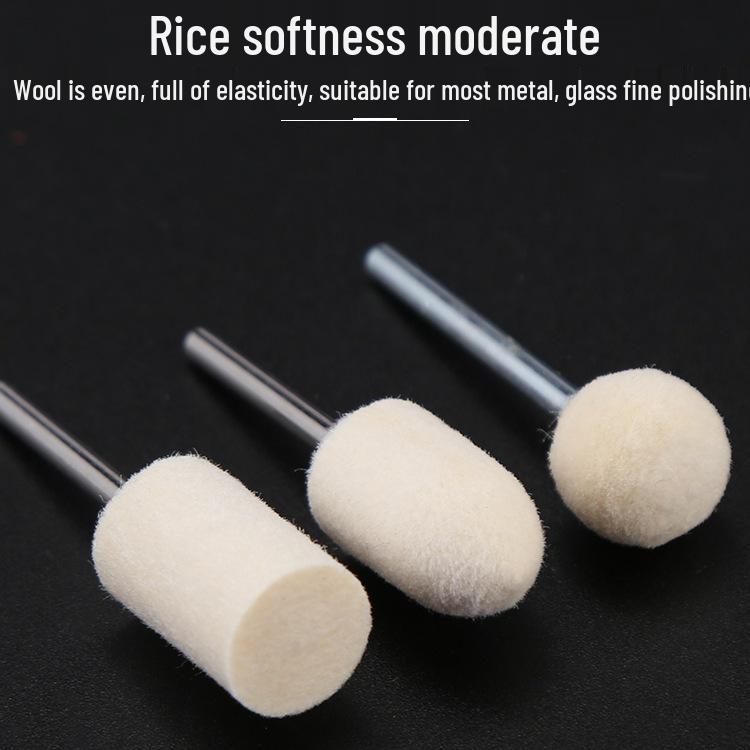 Spherical Cylindrical Jade Polishing Wool Wheel Head