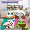 3pcs Duvet Cover Set (1*Duvet Cover + 2*Pillowcase, Without Core), The Nightmare Before Christmas Print Soft All‑Season Bedding Set, Home Bedroom Deco
