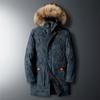 Men's Coat  Down Jacket  Puffer Overcoat Winter Parka Men White  Down