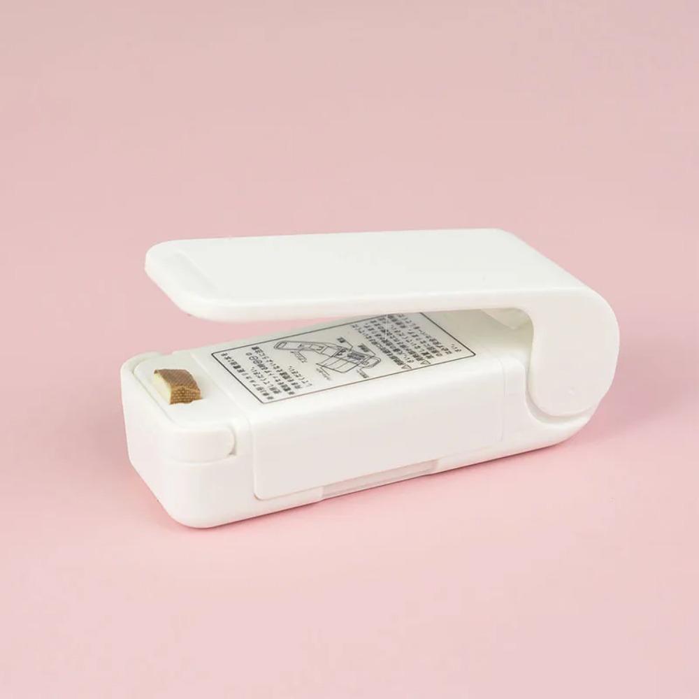 

1 шт. Мини-машина для запайки тепла, Портативный зажим для запайки для сохранения продуктов и фруктов, Ручной зажим для запайки под давлением, Кухонные принадлежности белый